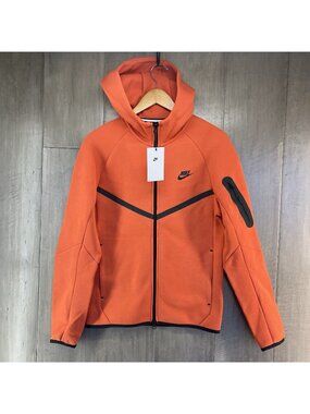 Nike Sportswear Men's Tech Fleece Full Zip Hoodie Red Size XS HV0949-846